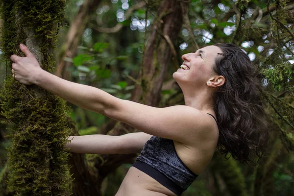 wild woman in the rainforest