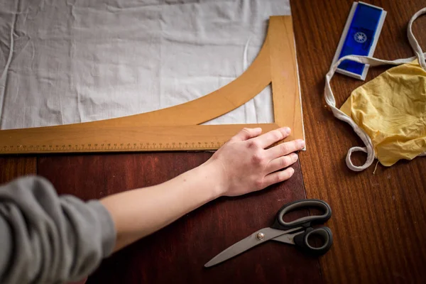 Measurement Cloth Cut Masks — Stock Photo, Image