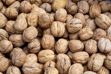 Üst manzara doğal ceviz fotoğrafı