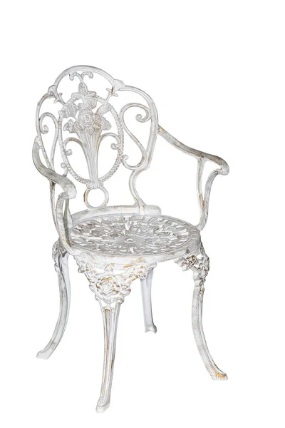 El yapımı demir işlenmiş sandalye. 