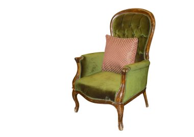 Klasik stil Armseat kanepe beyaz arka plan