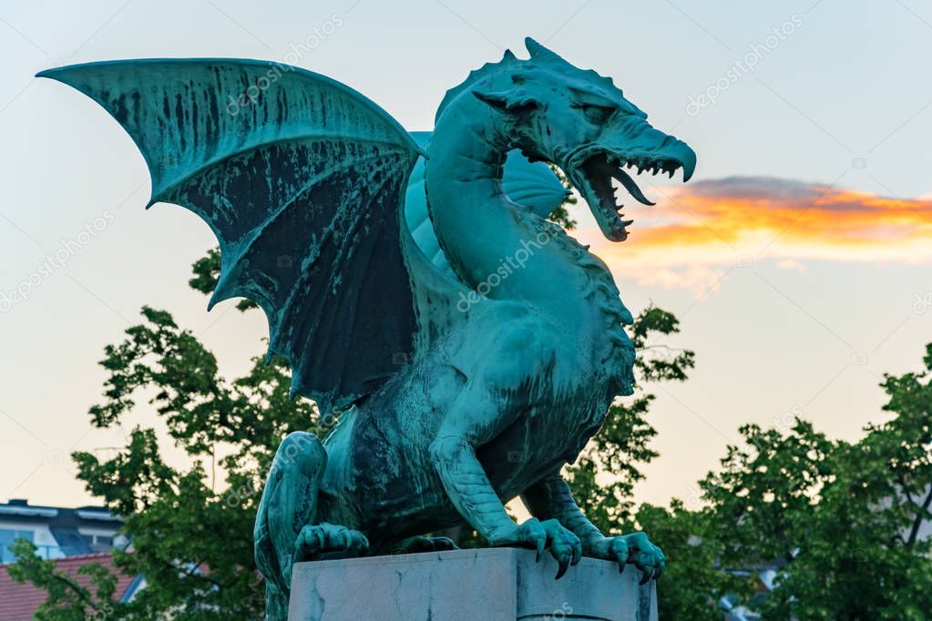 Green dragon breathing fire — Stock Photo © kavcicm #157695638