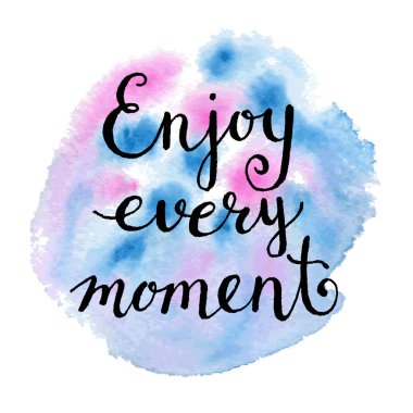 Her an teklif zevk. Elle çizilmiş mürekkep yazı.