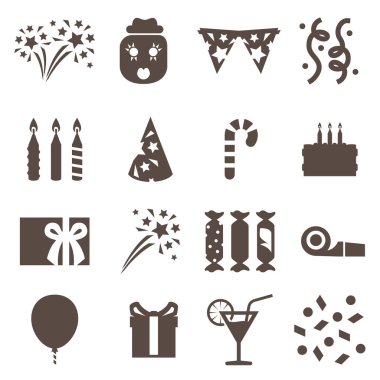 Parti simgesi. Vektör çizim.