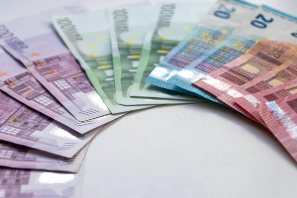 Des Billets Banque Euros Européens Pour Financement Participatif International Les — Photo