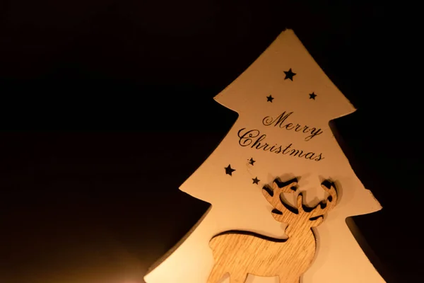 Decoração Natal Festiva Com Quatro Velas Chá Advento Uma Árvore — Fotografia de Stock