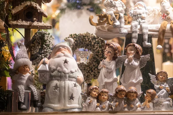 Vacker Jul Dekoration Marknaden — Stockfoto