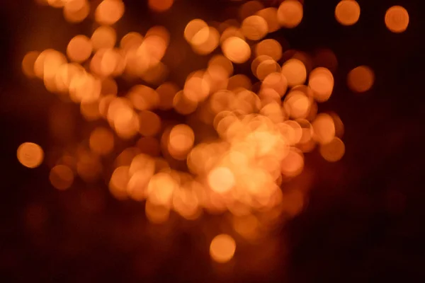 Beautiful Golden Bokeh Background Texture Christmas Wreath Golden Branches Lightful — Stock Photo, Image