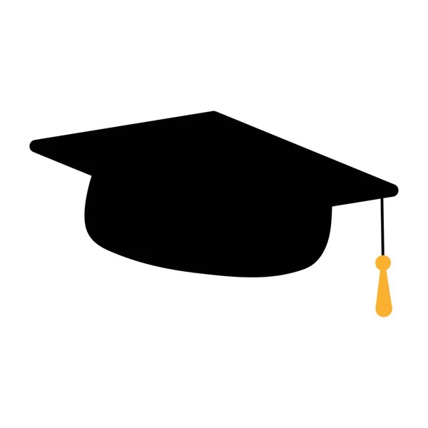 Καπέλο Αποφοίτησης Εικονίδιο Για Διαδίκτυο Και Κινητό Στυλ Επίπεδου Σχεδιασμού — Διανυσματικό Αρχείο