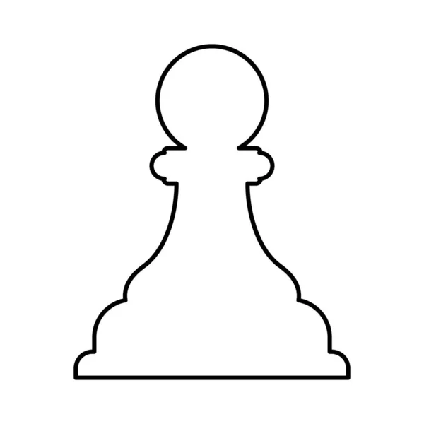 Vector Illustration Chess Pawn Icon Black Chess Pawn Icon White — Stock Vector