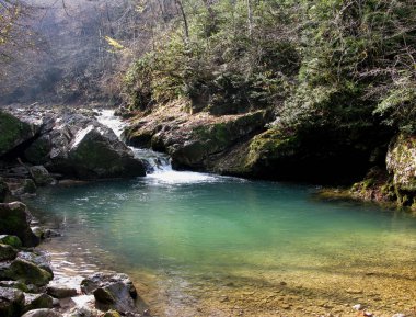 Krasnodar Bölgesi Absheron bölgesi, Mezmay köyü, Rusya, Kürdzhips nehri