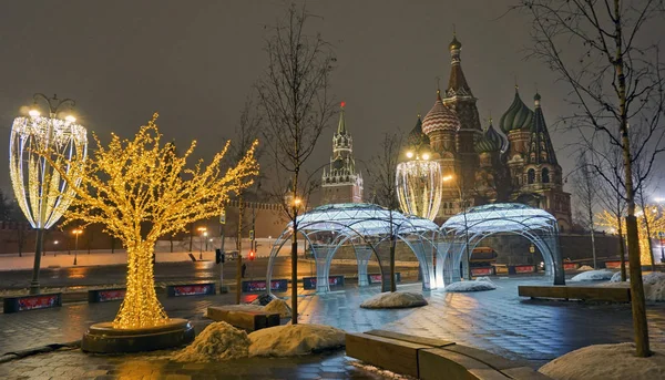Localização Rússia Moscou Tiro Noite Mês Fevereiro — Fotografia de Stock