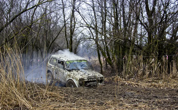 Rusia Territorio Krasnodar Pueblo Voronezh Concursos Coches Todoterreno Humedales —  Fotos de Stock