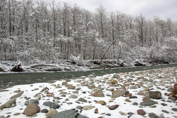 Umístění Republika Adygea Zimě Severním Kavkaze Příroda Obzvlášť Krásná — Stock fotografie