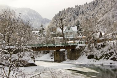 Konum - aul Guzeripl, Adygea Cumhuriyeti, Kafkasya Doğa Rezervi.