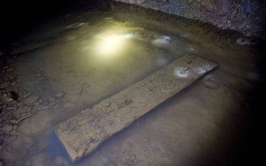 Abandoned uranium-barite adits. Location-Russia, the Republic of Adygea, the area of the village of Dakhovskaya. Visiting some adits is dangerous due to the high level of radiation. clipart