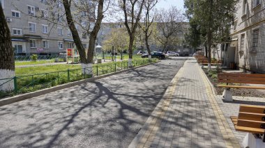 Yer Rusya, Krasnodar Bölgesi, Ust-Labinsk şehri. Uyuyan küçük bölge.