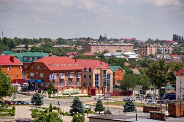 Yer - Ust-Labinsk şehri, Krasnodar Bölgesi, Rusya. Rusya 'nın güneyinde tipik bir kasaba. Kazak gelenekleri, kiliseler ve tarlalar.