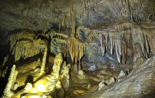 Localisation Russie Territoire Krasnodar Grotte Isichenko Étonnante Beauté Inaccessible Aux — Photo