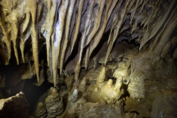 Localização Rússia Território Krasnodar Caverna Isichenko Incrível Beleza Inacessível Aos — Fotografia de Stock