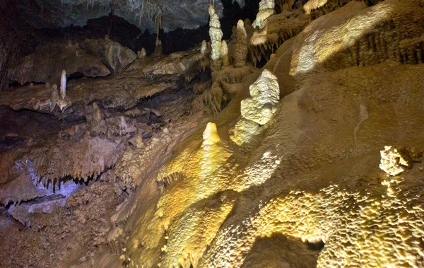 Location Russia Krasnodar Territory Isichenko Cave Amazing Beauty Inaccessible Fans — Stock Photo, Image