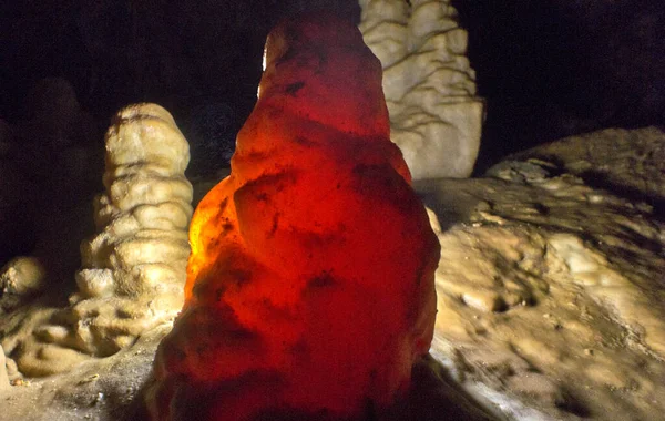 Localização Rússia Território Krasnodar Caverna Isichenko Incrível Beleza Inacessível Aos — Fotografia de Stock