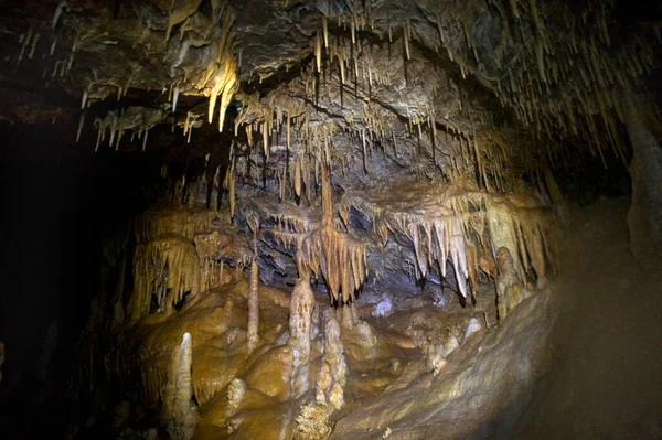 Localização Rússia Território Krasnodar Caverna Isichenko Incrível Beleza Inacessível Aos — Fotografia de Stock