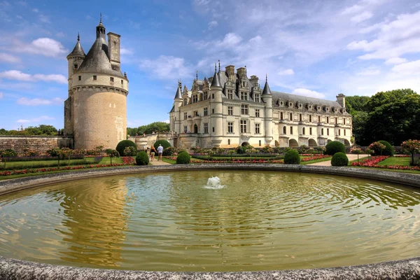 Bela Vista Castelo Chenonceau França — Fotografia de Stock
