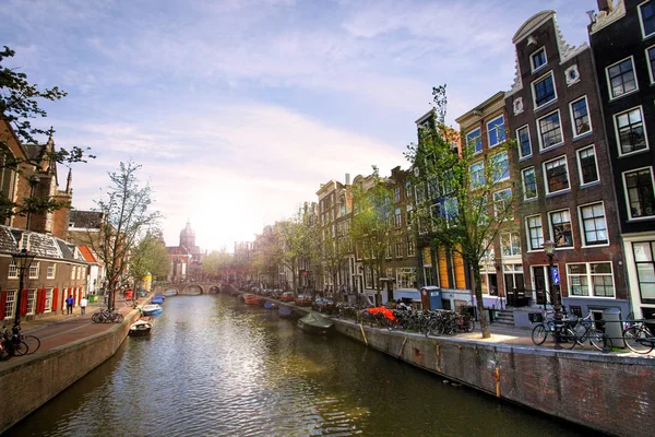 Fin Utsikt Centrala Amsterdam Nederländerna — Stockfoto