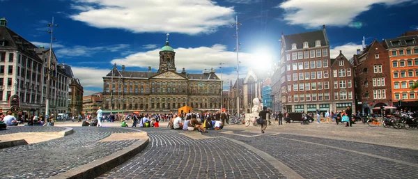 Hollanda Amsterdam Merkezi Güzel Görünüm — Stok fotoğraf