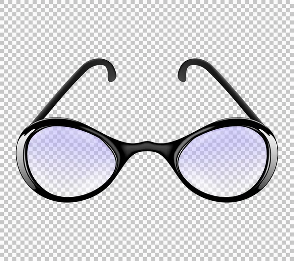 Un hombre elegante de moda o mujer gafas realistas aisladas en el fondo transparente. Vista frontal. Ilustración vectorial . — Archivo Imágenes Vectoriales