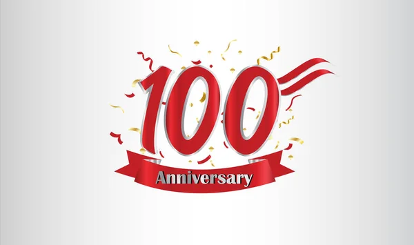 Anniversary Celebration Background 100Th Number Gold Words Golden Anniversary Celebration — 스톡 벡터