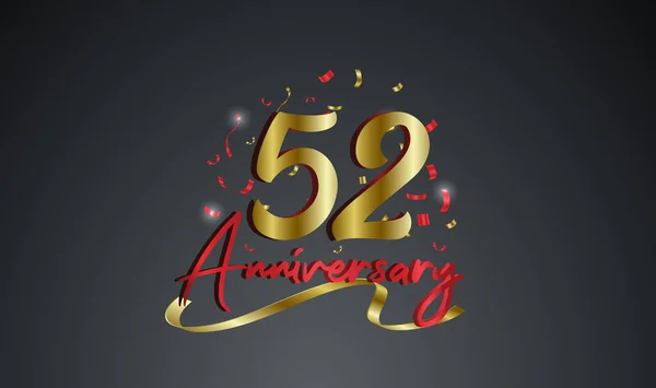 Празднование Годовщины 522Nd Number Gold Words Golden Anniversary Celebration — стоковый вектор