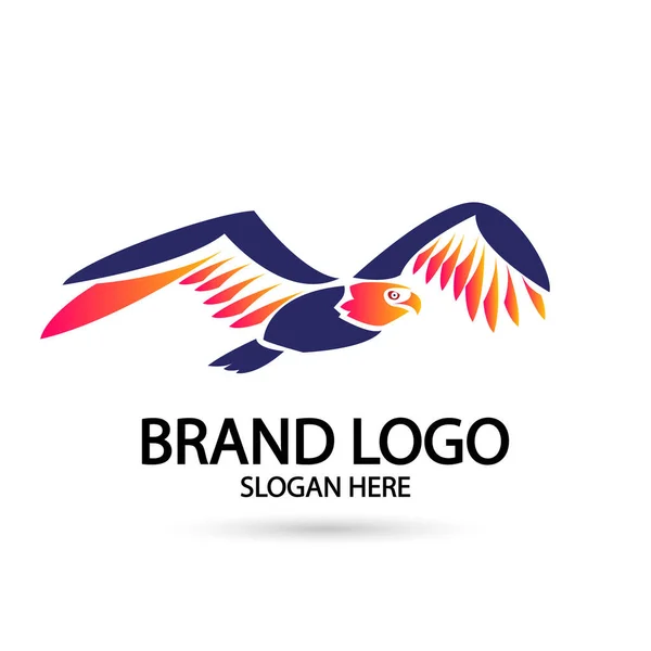 Falcon Emblème Aigle Logo Icône Vectoriel Illustration Design — Image vectorielle