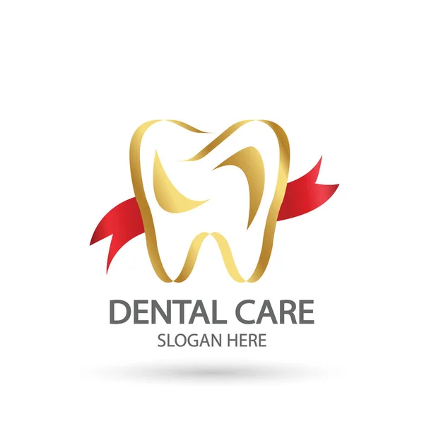 Dental Clinic Logo Tooth Vector Template Oral Care Dental Clinic — Stock Vector