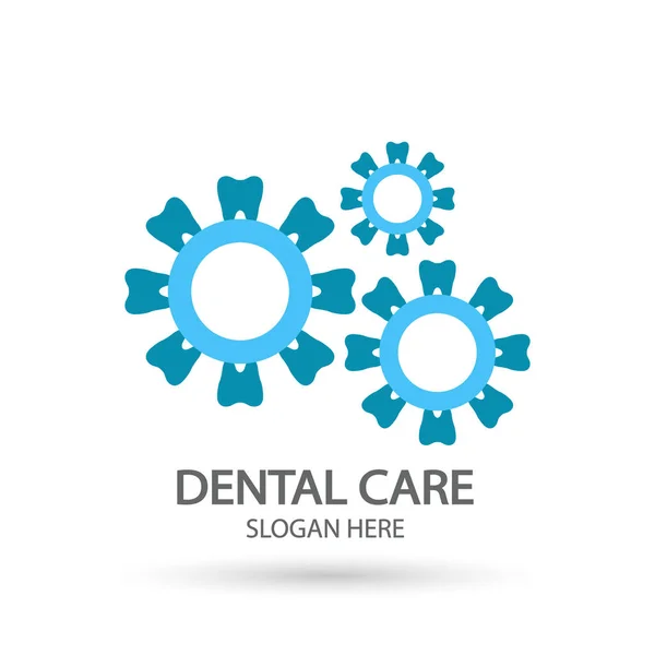 牙科诊所的标志具有现代设计风格的牙齿矢量模板 口腔护理 牙科和诊所符号图标 — 图库矢量图片