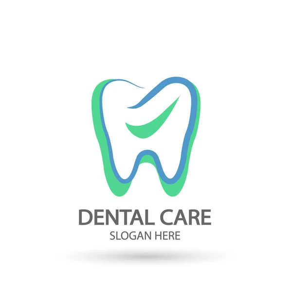 Logotipo Clínica Dentária Modelo Vetor Dentes Cuidados Orais Ícone Símbolo Gráficos Vetores