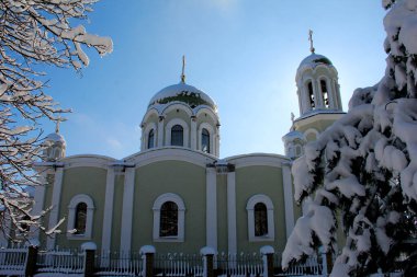 Winter St Serafim Church in the city of Donetsk