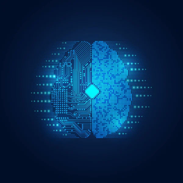 Agy Grafikája Technológiai Megjelenésben Elvont Technológiai Egészségügyi Ellátás Agy Digitális — Stock Vector