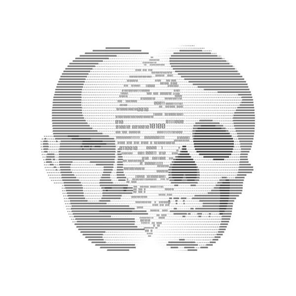 Concept Ordinateur Virus Piratage Piratage Internet Forme Crâne Visage Humain — Image vectorielle