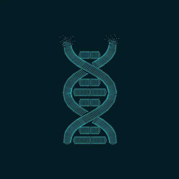 Shape Dna Dotted Pattern Concept Biological Technology — Stock Vector