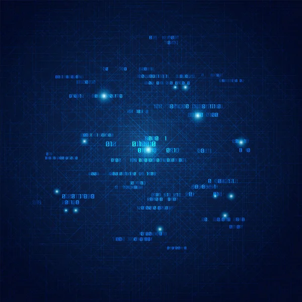 Abstrait Arrière Plan Binaire Futuriste Graphique Contexte Technologique Concept Communication — Image vectorielle