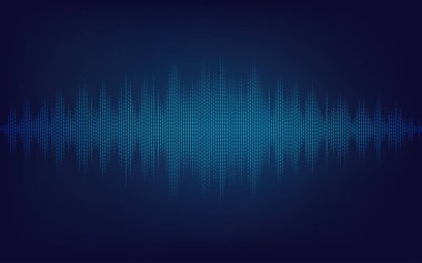 soyut dijital mavi eşitleyici, ses dalgası desen ögesi