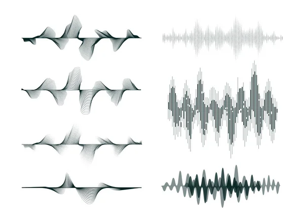 抽象数字技术均衡器 声波装饰元件 — 图库矢量图片