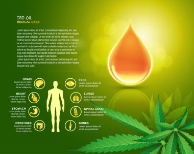 Tıbbi kullanım için kenevir yağı, sağlık teması için marihuana yapraklı Cbd yağı damlası