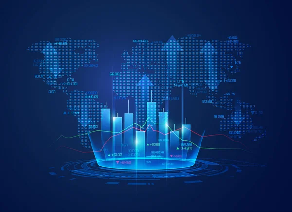 Concetto Borsa Valori Tecnologia Trading Online — Vettoriale Stock