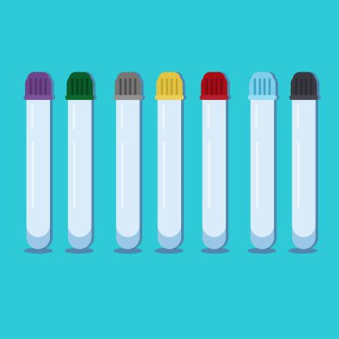 Kan bağışı için test tüpleri.