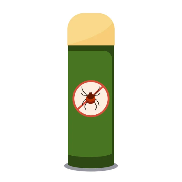 Tick protection in a bottle. Isolated on a white background. Vector graphics. — Stock Vector