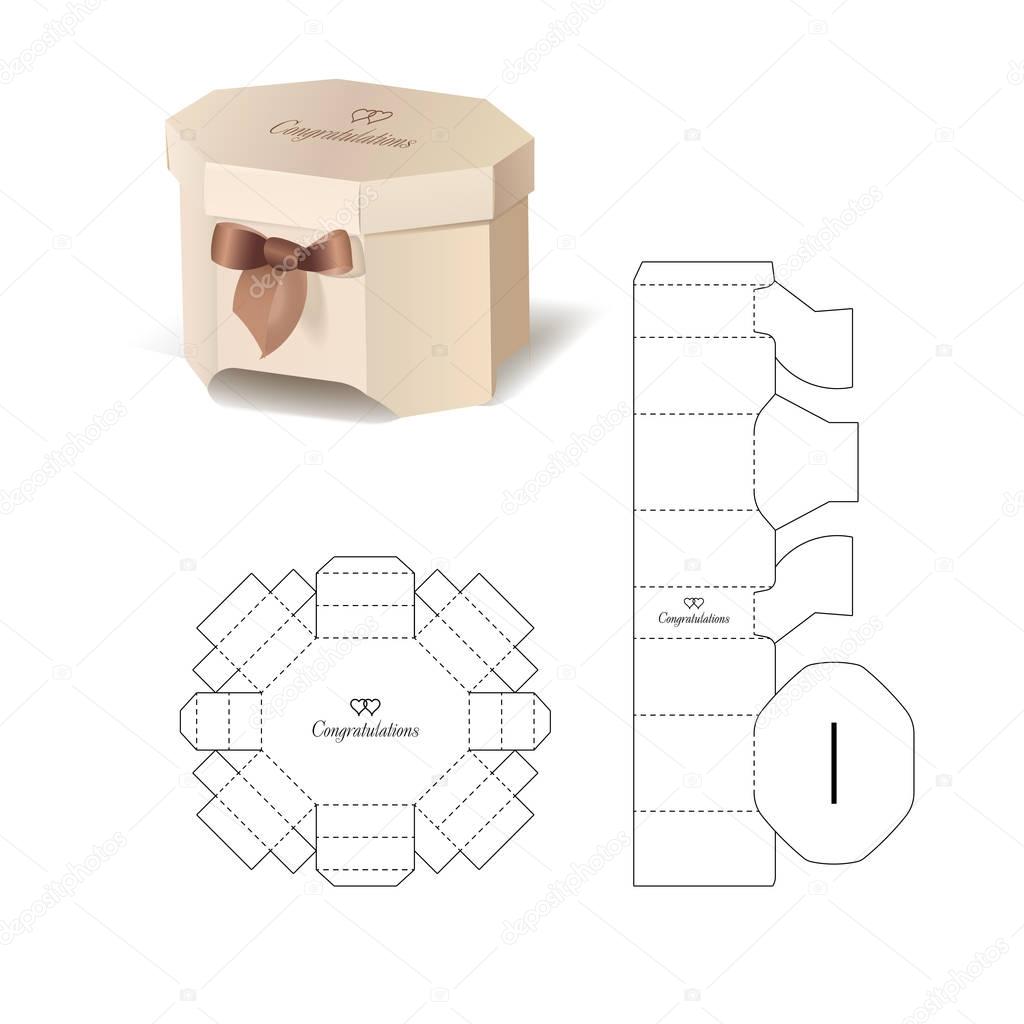 Octagon Box with Blueprint Layout