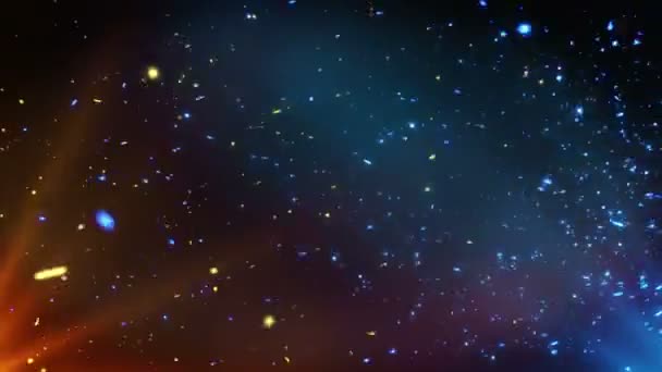 Conceptul Particule Lumină Fundal Negru Ilustrație — Videoclip de stoc